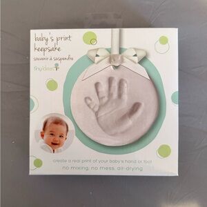 Baby's Print Keepsake Kit - Green and White